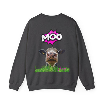 ✅ AU/NZ Funny Cow Moo Sweatshirt - Unisex Heavy Blend Crewneck MOO