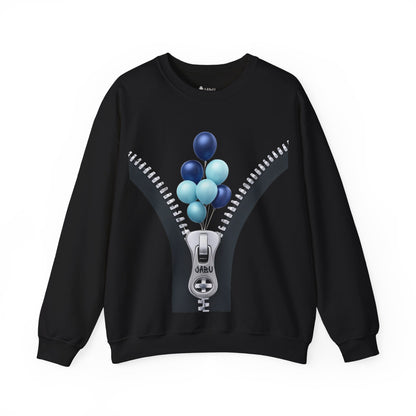✅ Graphic Crewneck Sweatshirt with Balloon Design - Perfect Gift for Celebrations