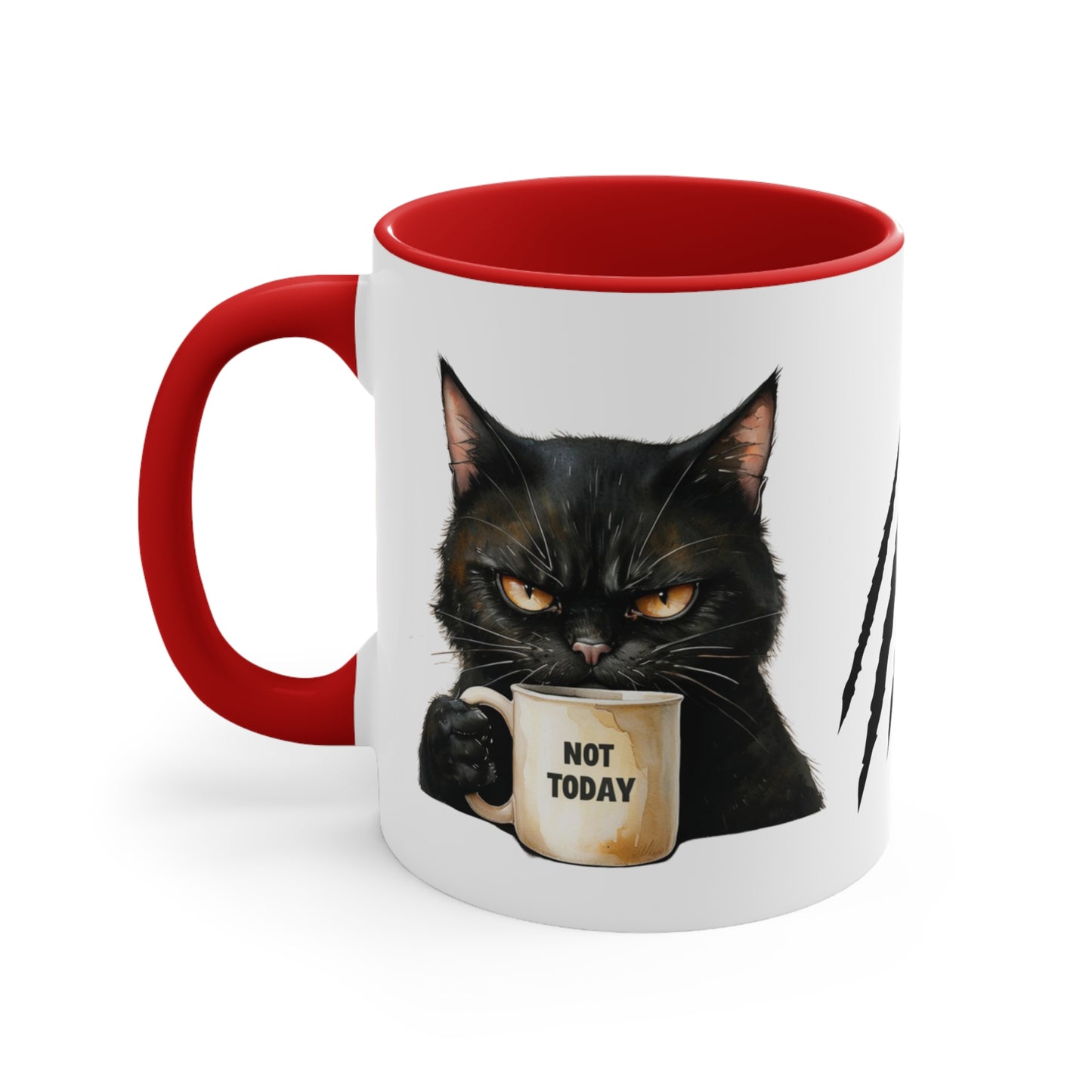 ✅ AU/NZ Colorful Accent Mugs, 11oz , Cats, Not Today