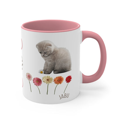 ✅ AU/NZ Cute Cat Mug, Adorable Floral Design, Coffee Mug for Cat Lovers, Gift for Birthdays or Special Occasions, Fun Mug, Pet Owner's Gift