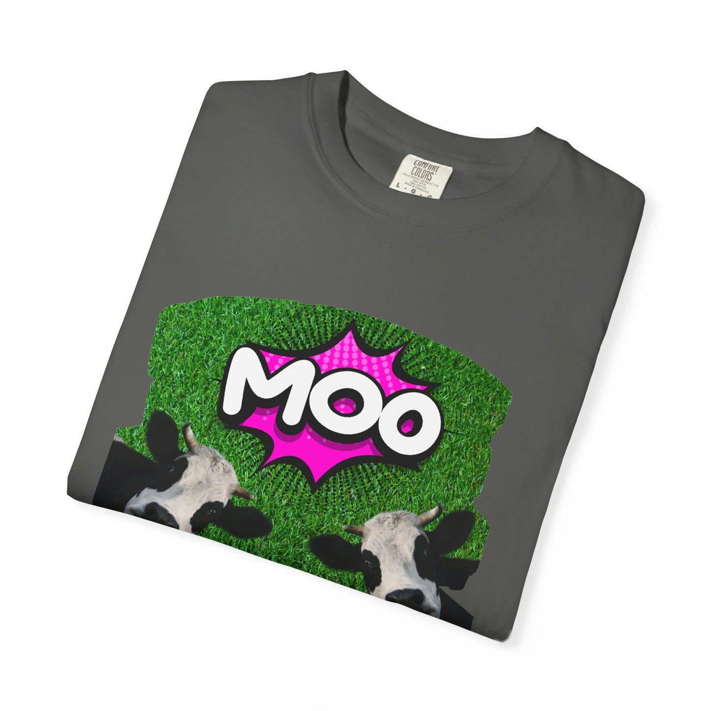 ✅ Playful Cow Graphic Unisex T-Shirt - "MOO" Casual Tee