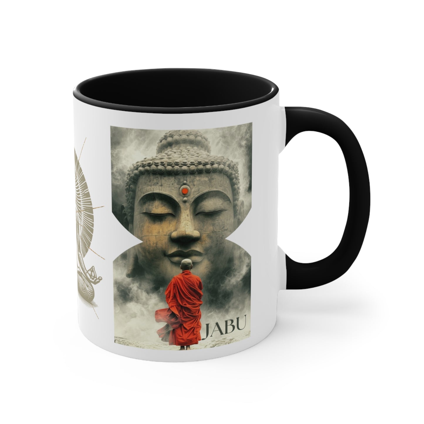 ✅ AU/NZ Colorful Buddha Accent Mug - Spiritual Coffee Cup, Meditation Gift, Mindfulness Tea Mug, Yoga Lover's Drinkware, Unique Home Decor