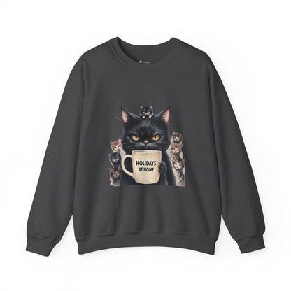 ✅  AU/NZ Funny Cat Crewneck Sweatshirt - Holidays at Home Design