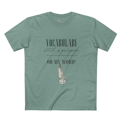 ✅ AU/NZInspirational Vocabulary Tee - 'Words with a Purpose' Graphic Shirt, Motivational Gift, Teacher's Appreciation, Casual Wear, Literary Lovers