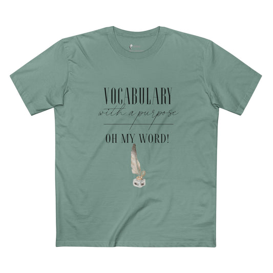 ✅ AU/NZInspirational Vocabulary Tee - 'Words with a Purpose' Graphic Shirt, Motivational Gift, Teacher's Appreciation, Casual Wear, Literary Lovers