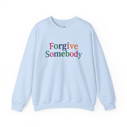 ✅ AU/NZ Forgive Somebody -Light Coloured-Unisex Crewneck Sweatshirt, Inspirational Gift, Cozy Casual wear, Thoughtful Message, Everyday Comfort, Perfect for Gifting