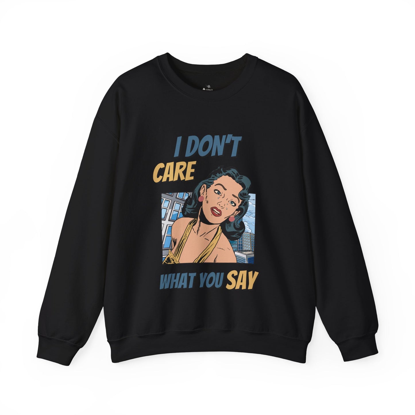 ✅ AU/NZ I DON’T CARE!!!! Crewneck Sweatshirt, Funny Graphic Sweater, Humour Gift, Unisex Casual Wear, Street Style Apparel, I DON’T CARE!