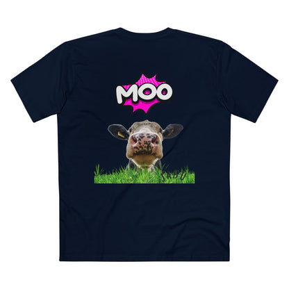 ✅ AU/NZ Funny Cow Graphic Tee, Comfortable Tee for Animal Lovers, Casual Wear, Gift for Farming Enthusiasts, Moo-Themed Apparel