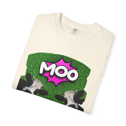 ✅ Playful Cow Graphic Unisex T-Shirt - "MOO" Casual Tee