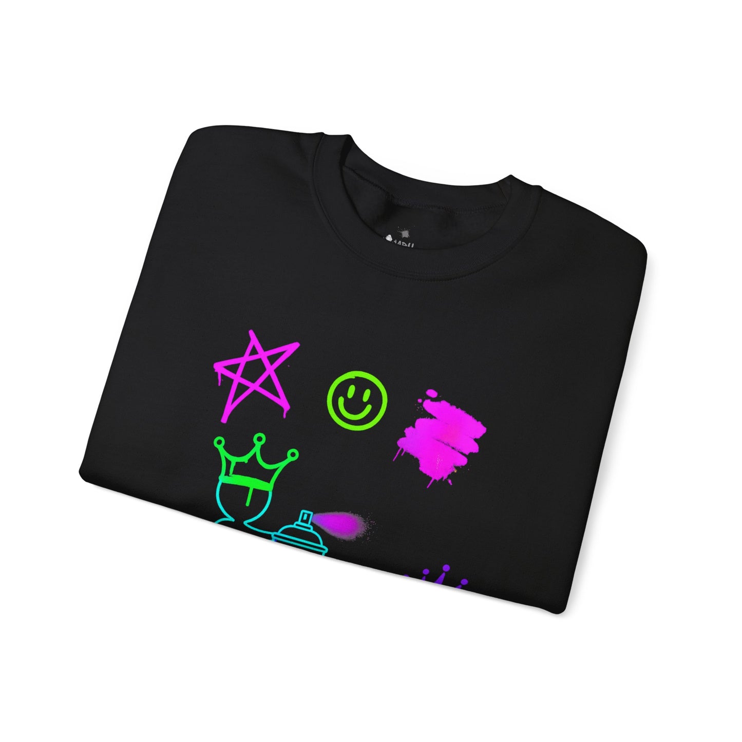JABU Neon Swag: Electric Streetwear Sweatshirt with Vivid Neon Icons for NZ & AU Style Lovers JABU© • JustAboutBeingU®