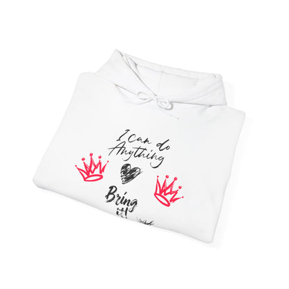 ✅ AU/NZ- I CAN DO ANYTHING,Empowering Unisex Hooded Sweatshirt | Inspirational Quotes Apparel, Cozy Everyday Wear, Unique Gifts for Teens, Motivational Fashion