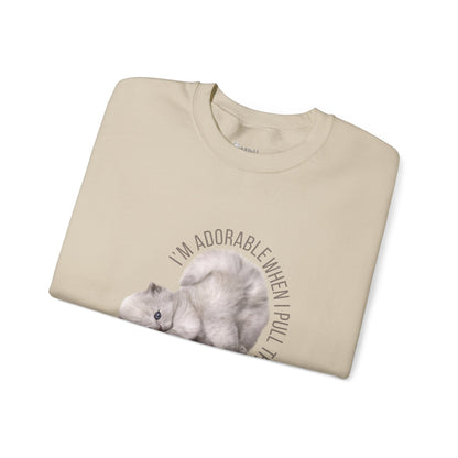 ✅ AU/NZ Adorable Cat & Flowers Crewneck Sweatshirt - Perfect Gift for Cat Lovers ADORABLE