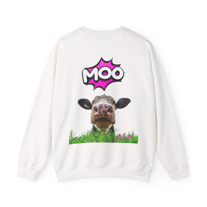 ✔️ AU/NZ Funny Cow Moo Sweatshirt - Unisex Heavy Blend Crewneck MOO