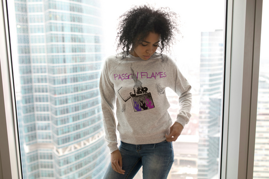 ✅  AU/NZ Passion Flames Graphic Crewneck Sweatshirt - Unisex Heavy Blend Passion