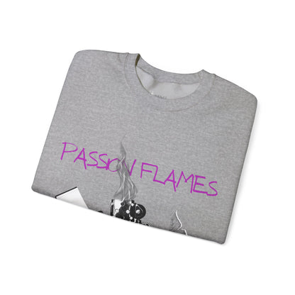 ✅  AU/NZ Passion Flames Graphic Crewneck Sweatshirt - Unisex Heavy Blend Passion
