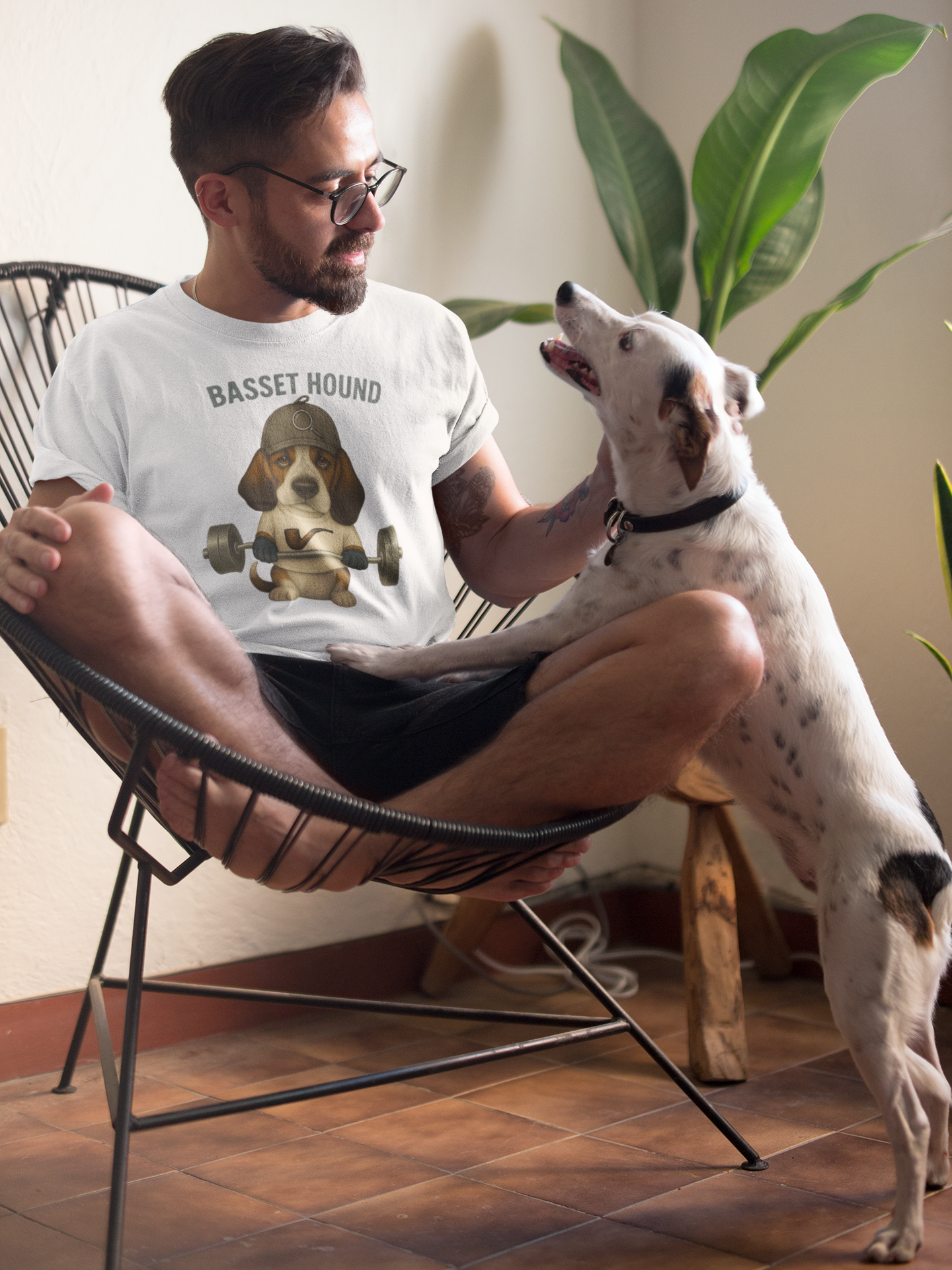 JABU GRIND - BASSET HOUND: A Fun, Dog-Loving Gym Tee for NZ & AU Humans JABU© • JustAboutBeingU®