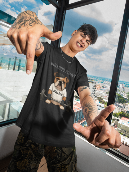 JABU GRIND - BULLDOG: A Fun, Dog-Loving Gym Tee for NZ & AU Humans JABU© • JustAboutBeingU®