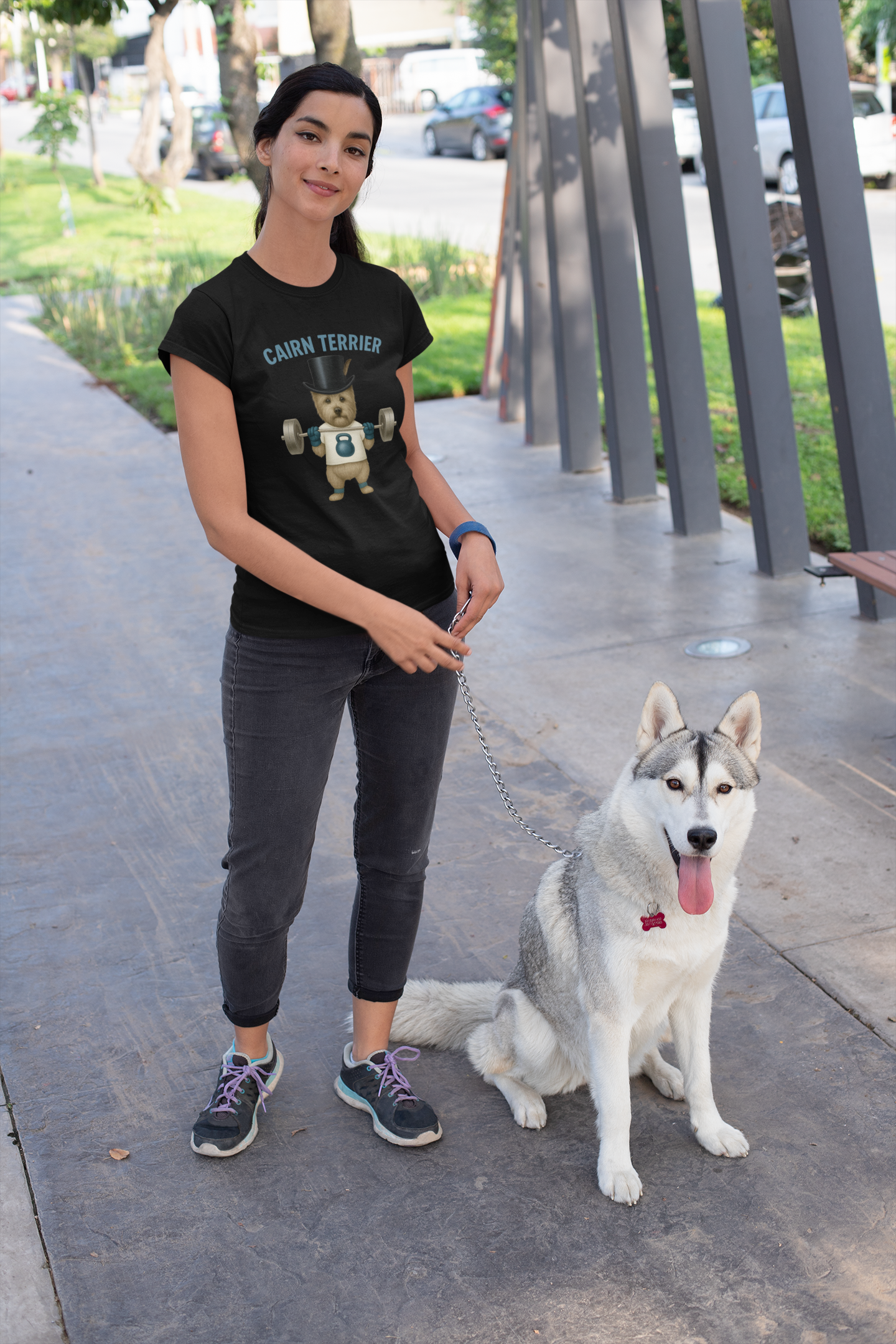 JABU GRIND - CAIRN TERRIER: A Fun, Dog-Loving Gym Tee for NZ & AU Humans JABU© • JustAboutBeingU®