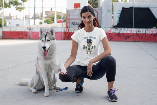 JABU GRIND - CAIRN TERRIER: A Fun, Dog-Loving Gym Tee for NZ & AU Humans JABU© • JustAboutBeingU®