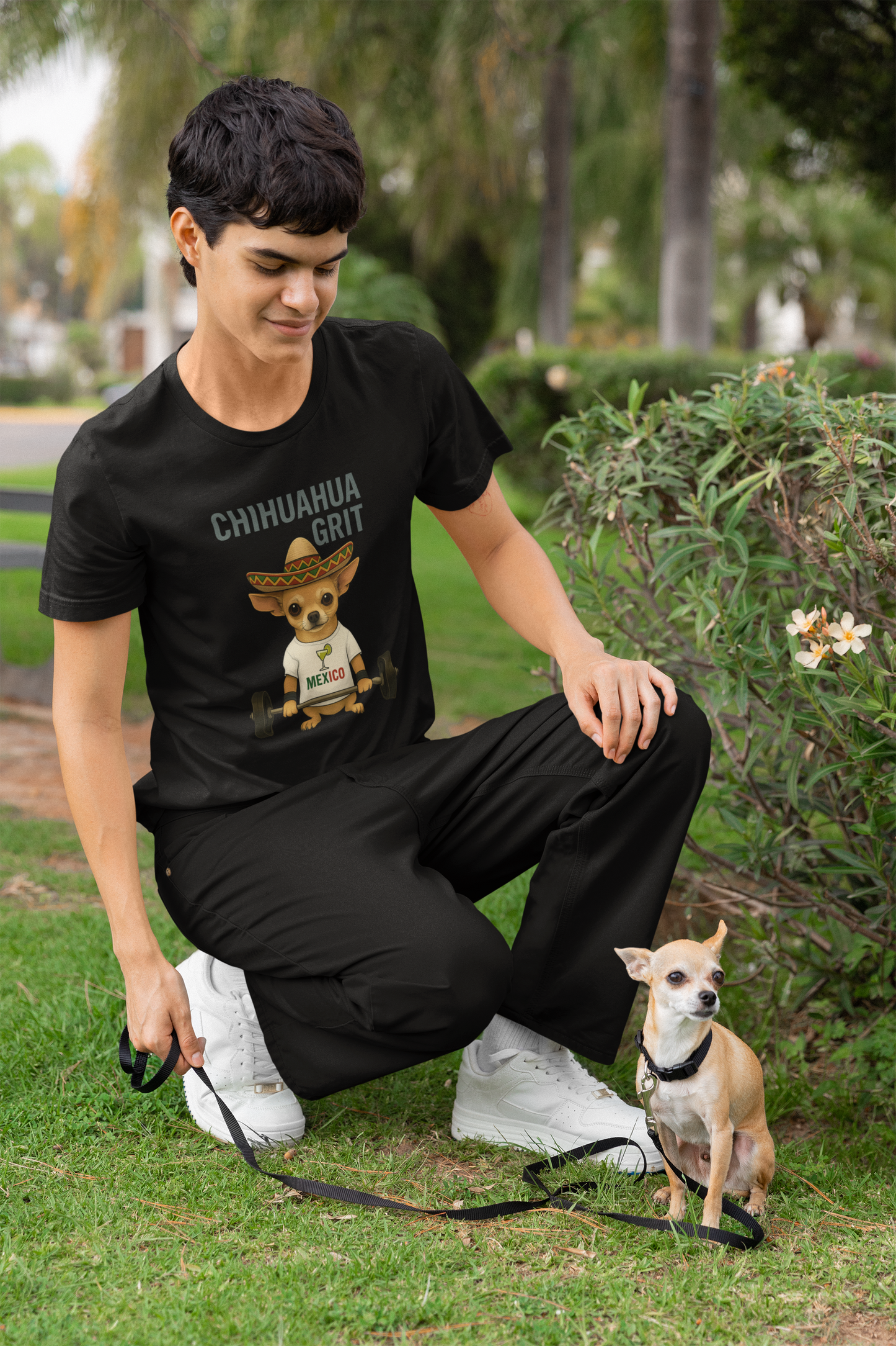 JABU GRIND - CHIHUAHUA: A Fun, Dog-Loving Gym Tee for NZ & AU Humans JABU© • JustAboutBeingU®