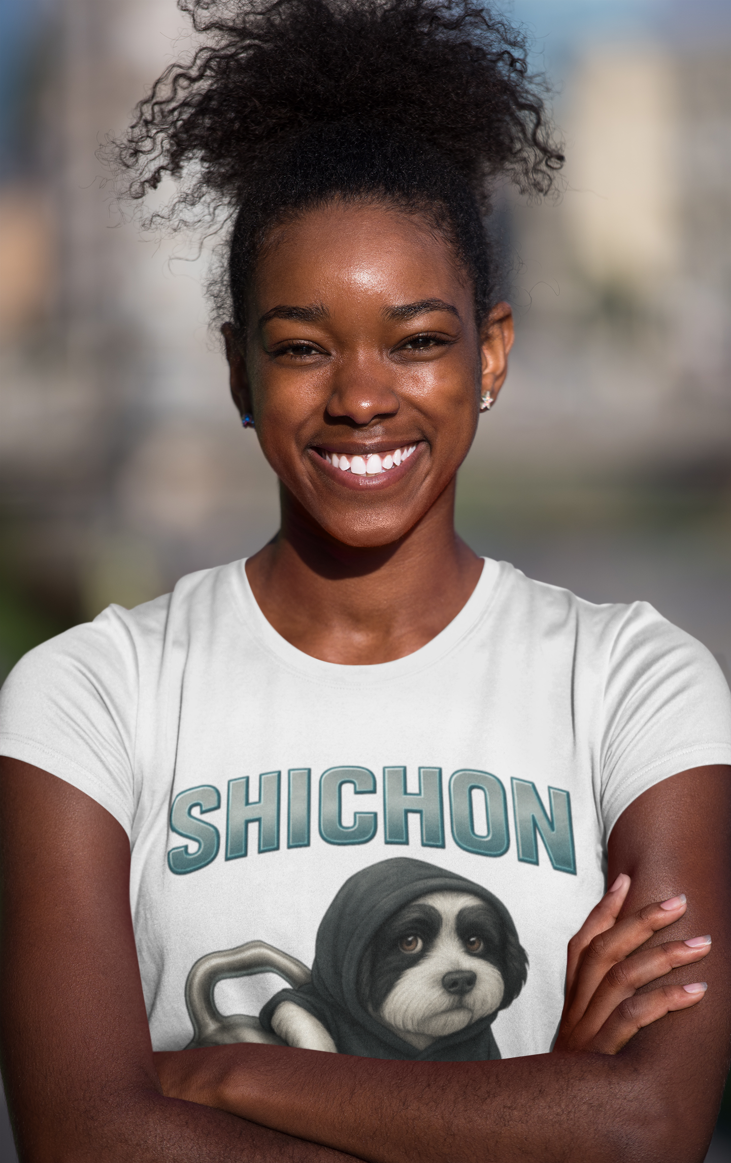 JABU GRIND - SHICHON: A Fun, Dog-Loving Gym Tee for NZ & AU Humans JABU© • JustAboutBeingU®