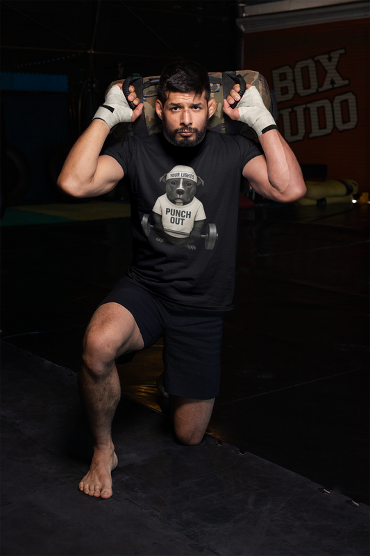 JABU GRIND - STAFFY: A Fun, Dog-Loving Gym Tee for NZ & AU Humans JABU© • JustAboutBeingU®