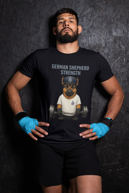 JABU GRIND - GERMAN SHEPHERD: A Fun, Dog-Loving Gym Tee for NZ & AU Humans JABU© • JustAboutBeingU®