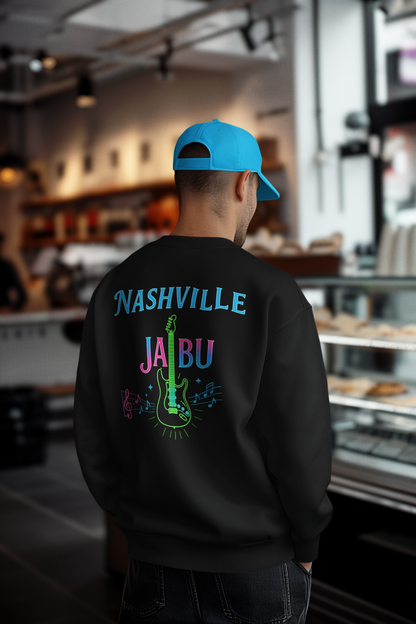 JABU Neon Nashville: Howdy Darlin Streetwear Sweatshirt with Guitar Glow Vibe for NZ & AU Trendsetters JABU© • JustAboutBeingU®