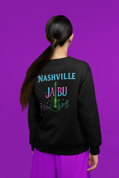 JABU Neon Nashville: Howdy Darlin Streetwear Sweatshirt with Guitar Glow Vibe for NZ & AU Trendsetters JABU© • JustAboutBeingU®