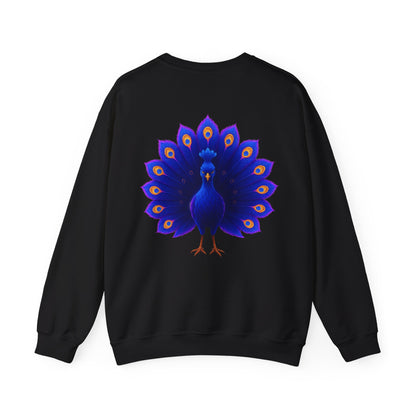JABU Neon Electric Plume: Vibrant Peacock Glow Sweatshirt for NZ & AU Streetwear Lovers JABU© • JustAboutBeingU®