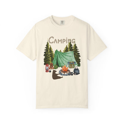 ✅ AU/NZ-Comfort Colours 1717-Camping Adventure Unisex T-Shirt – Embrace Nature with Vintage Design Camping
