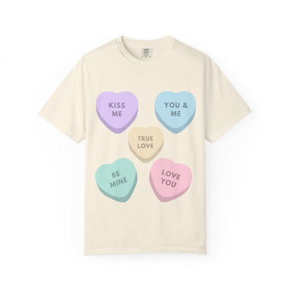 ✔️✅ AU/NZ, Comfort Colours 1717, Romantic Heart Theme Unisex T-Shirt - Perfect for Valentine's Day & Love Celebrations