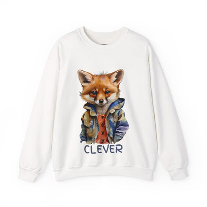 ✅ AU/NZ Clever Fox Unisex Crewneck Sweatshirt - Comfortable and Stylish