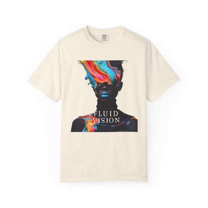 ✅ AU/NZ/Comfort Colours 1717, Fluid Vision Unisex Garment-Dyed T-Shirt - Vibrant Art Tee for Creative Souls-Fluid Vision, Fluid Model