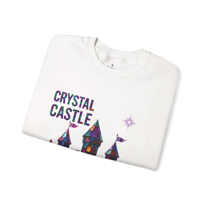 ✅ AU/NZ Magical Crystal Castle Crewneck Sweatshirt, Cozy Unisex Sweater, Crystal Themed Gift, Fun Layering Piece, Perfect for Fall & Winter