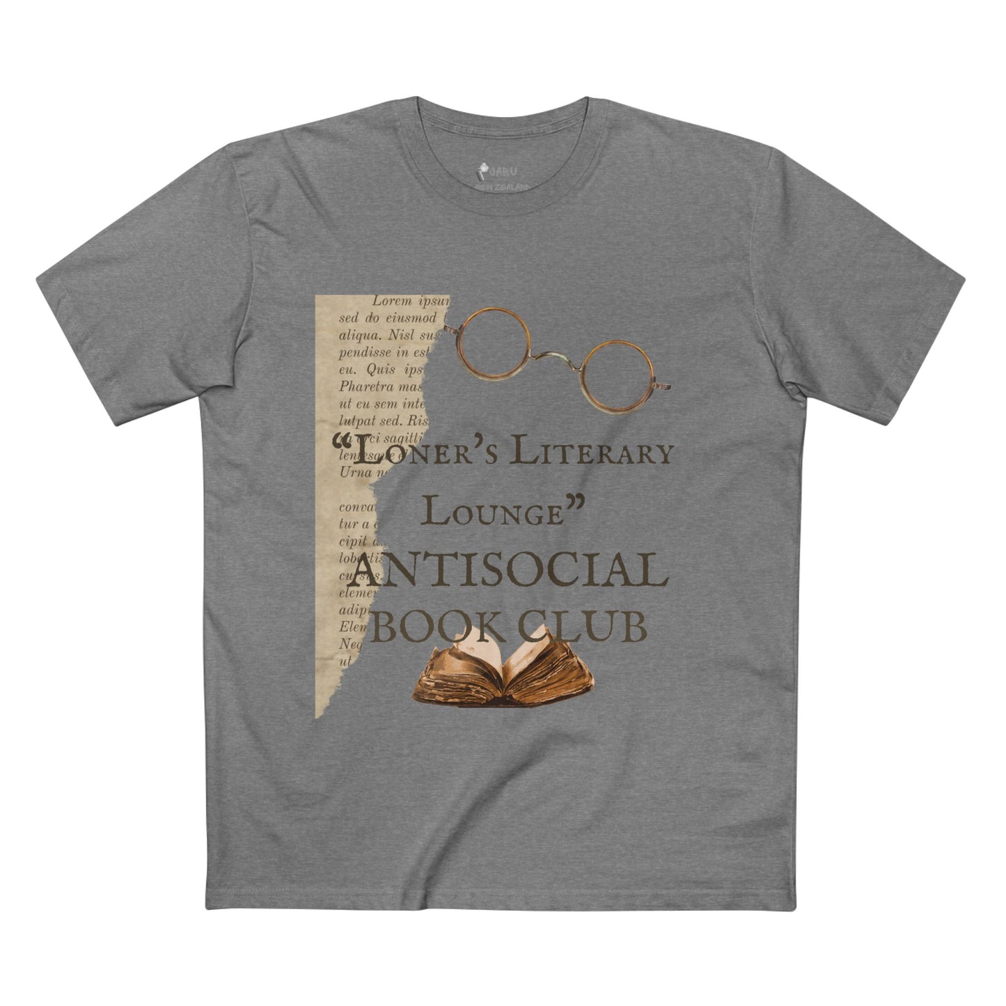 ✅ AU/NZ- As Colour 5001Adult Staple Tee, Literary Antisocial Club