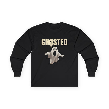 ✅AU/NZ Ghosted Long Sleeve Tee - Unisex Halloween Shirt, Fun Ghost Apparel, Spooky Costume Top, Fall Celebration Wear, Unique Gift Idea