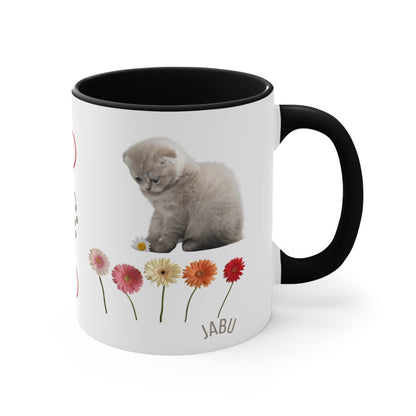 ✅ AU/NZ Cute Cat Mug, Adorable Floral Design, Coffee Mug for Cat Lovers, Gift for Birthdays or Special Occasions, Fun Mug, Pet Owner's Gift