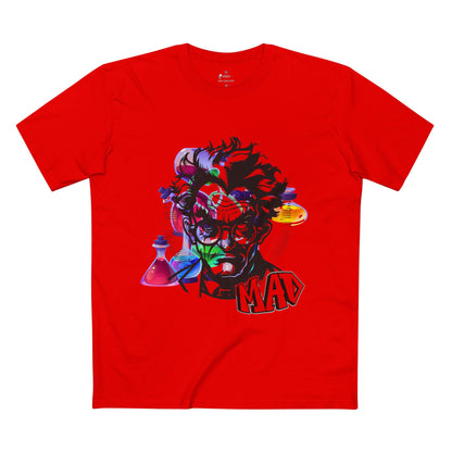 ✅ AU/NZ-As Colour 5001,Mad Scientist Graphic Tee - Fun T-Shirt for Science Lovers, Gift for Birthdays, Halloween, or Everyday Wear, Unique Art Tee, Quirky Fashion