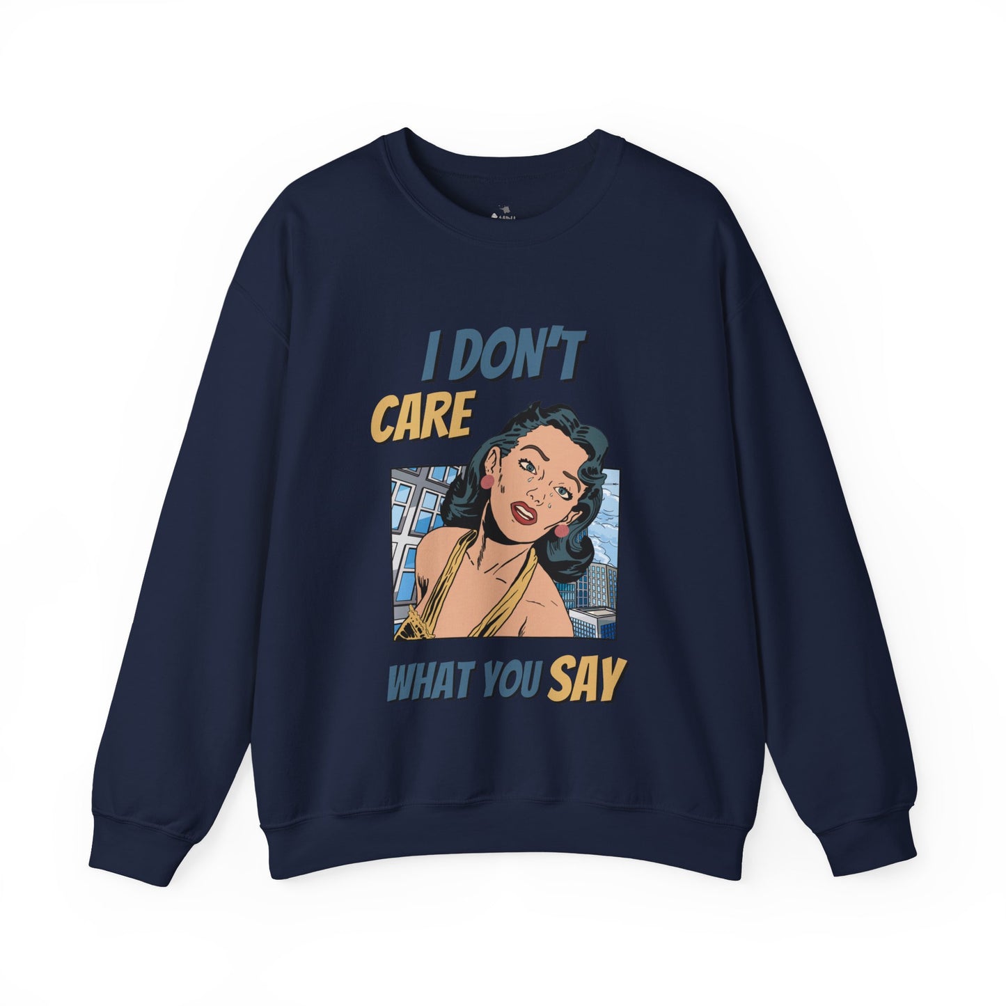 ✅ AU/NZ I DON’T CARE!!!! Crewneck Sweatshirt, Funny Graphic Sweater, Humour Gift, Unisex Casual Wear, Street Style Apparel, I DON’T CARE!