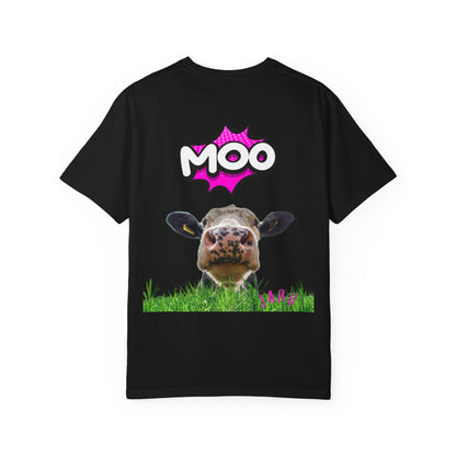 ✅ Playful Cow Graphic Unisex T-Shirt - "MOO" Casual Tee