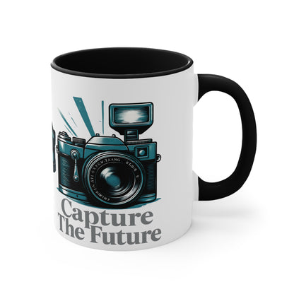 ✅ AU/NZ Vintage Camera Accent Mug - Capture The Past, Coffee Lover Gift, Photography Merchandise, Retro Gift, Tea Cup