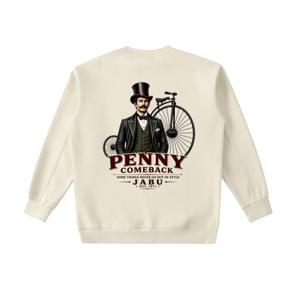 Penny Comeback Vintage Bicycle Graphic Heavyweight Crewneck Sweatshirt