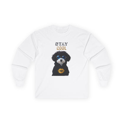 ✅ Au/NZ -Stay Cool! Moulin’s Long Sleeve Tee | Unisex Cotton Shirt, Pet Lover Gift, Casual Wear, Birthday, Chill Vibe, Dog Mom Shirt