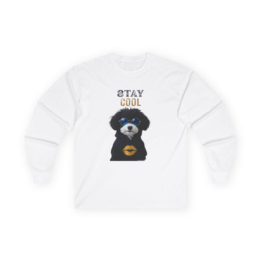 ✅ Au/NZ -Stay Cool! Moulin’s Long Sleeve Tee | Unisex Cotton Shirt, Pet Lover Gift, Casual Wear, Birthday, Chill Vibe, Dog Mom Shirt