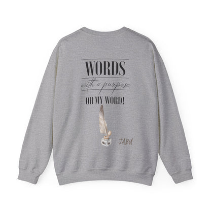 ✅ AU/NZ Inspirational Vocabulary Crewneck Sweatshirt - "Words with a Purpose" VOCABULARY!