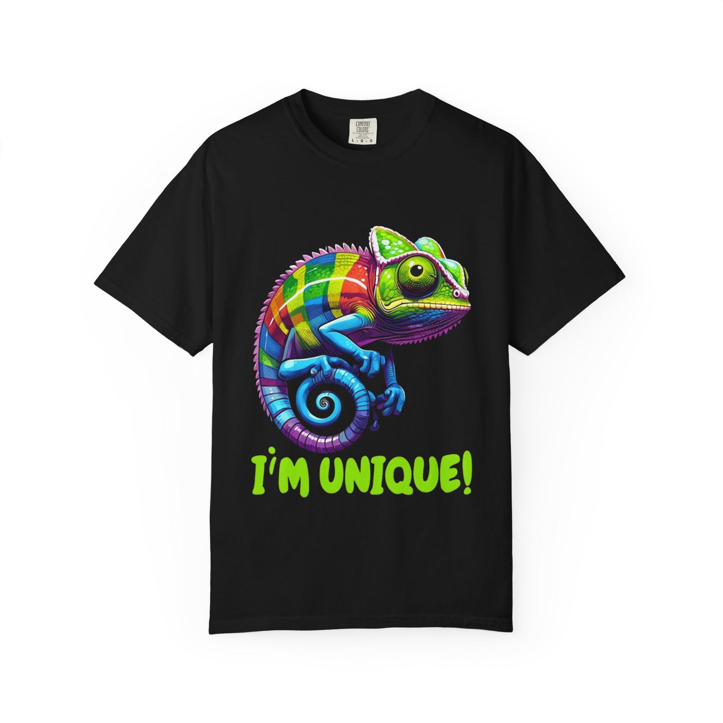 ✅ AU/NZ, Comfort Colours 1717, Unique Chameleon T-Shirt - Celebrate Individuality with Vibrant Graphics