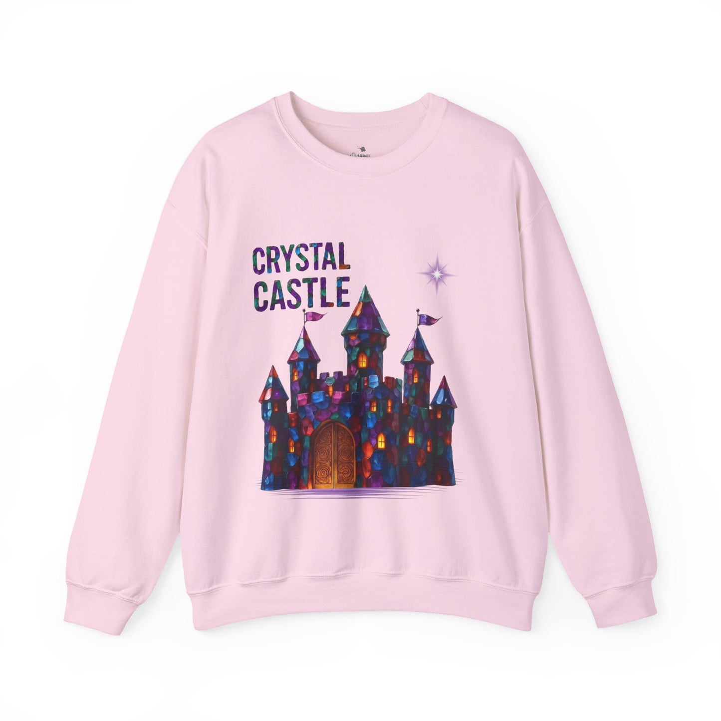 ✅ AU/NZ Magical Crystal Castle Crewneck Sweatshirt, Cozy Unisex Sweater, Crystal Themed Gift, Fun Layering Piece, Perfect for Fall & Winter