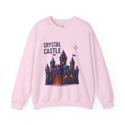 ✅ AU/NZ Magical Crystal Castle Crewneck Sweatshirt, Cozy Unisex Sweater, Crystal Themed Gift, Fun Layering Piece, Perfect for Fall & Winter