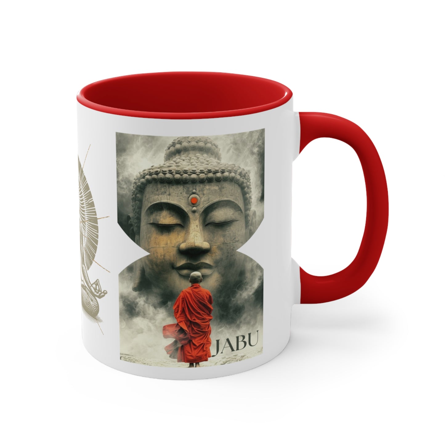✅ AU/NZ Colorful Buddha Accent Mug - Spiritual Coffee Cup, Meditation Gift, Mindfulness Tea Mug, Yoga Lover's Drinkware, Unique Home Decor